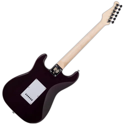 Guitarra Seizi Vintage Budokan Plus Quilted Purple com Tampo Quilted Maple Captadores Seizi Jutsu Alnico V HSS Ponte Flutuante 2 Pivôs Ferragens Cromadas e Bag Premium 10360722