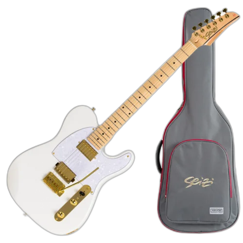 Guitarra Seizi Katana Kabuto TL White Gold com Captadores Seizi Jutsu Alnico V HH Ponte Flutuante 2 Pivôs e Bag 10360551