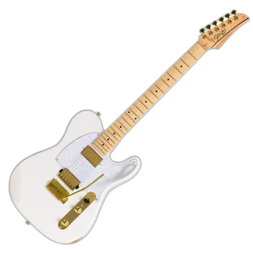 Guitarra Seizi Katana Kabuto TL White Gold com Captadores Seizi Jutsu Alnico V HH Ponte Flutuante 2 Pivôs e Bag 10360551