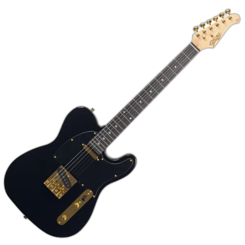Guitarra Seizi Vintage Saitama TL Black Gold com Captadores Seizi Jutsu Alnico V SS Ponte Vintage e Bag 10360759