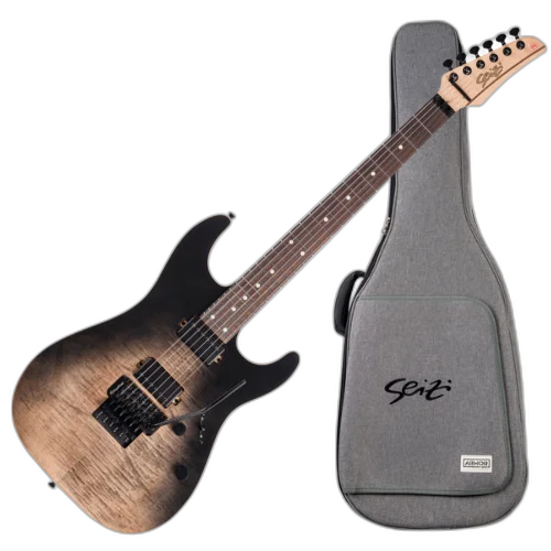 Guitarra Seizi Katana Shadow Luiz Rodrigues Signature Dark Moon com Captadores Seizi Jutsu Alnico V HH Ponte Floyd Rose Licensed e Bag 10361244