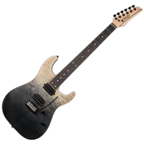 Guitarra Seizi Katana Shadow Twilight Black com Captadores Seizi Jutsu Alnico V HH Ponte Flutuante 2 Pivôs e Bag 10361246