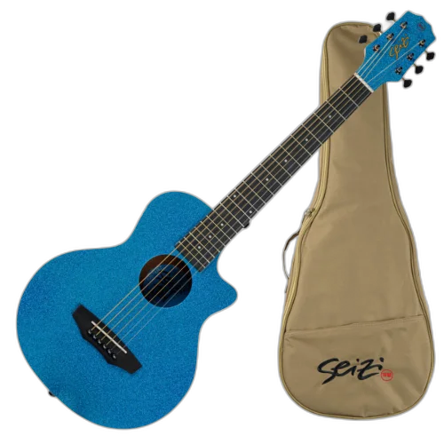 Violão Acústico Seizi Fun Panda Aço Royal Blue Sparkle Aço com Madeira Sapele Laminado e Bag 10360978