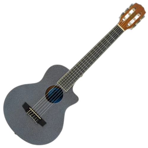 Violão Acústico Seizi Fun Panda Nylon Space Grey Sparkle com Madeira Sapele Laminado e Bag 10360970