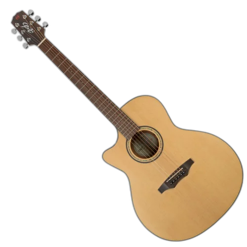 Violão Eletroacústico Seizi Canhoto Originals Ryu Cutaway Spruce Natural com Captador Seizi Kaizen Recarregável Aço Madeira Mahogany Laminado e Bag 10361109