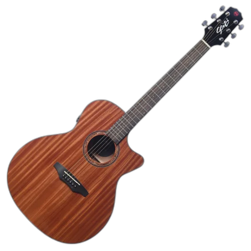Violão Eletroacústico Seizi Ryu Cutaway Kaizen Mahogany Gloss com Captador Seizi Kaizen Recarregável Cordas de Aço Madeira Mahogany Laminado e Bag 10360701