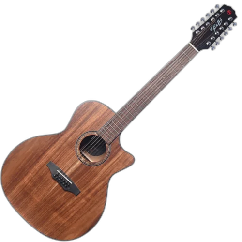 Violão Eletroacústico Seizi Supreme Ryu Cutaway 12 Cordas Koa Satin com Tampo Koa Sólido Pré Fishman Sonitone e Bag Armor 10360698