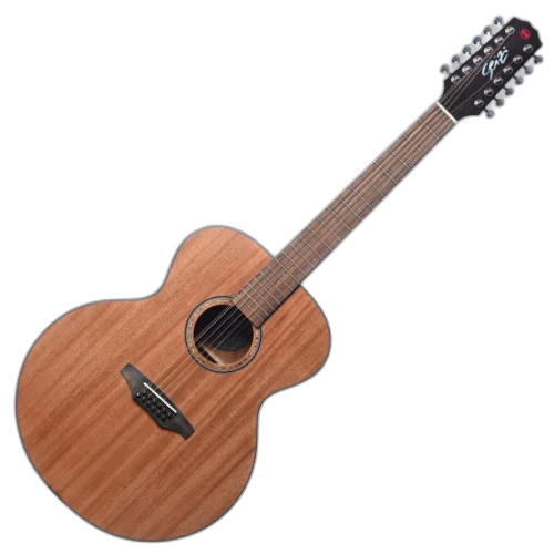Violão Eletroacústico Seizi Supreme Godzilla 12 Cordas Mahogany Satin com Captador Fishman Sonitone Cordas de Aço Madeira Mogno Laminado e Bag 10360696