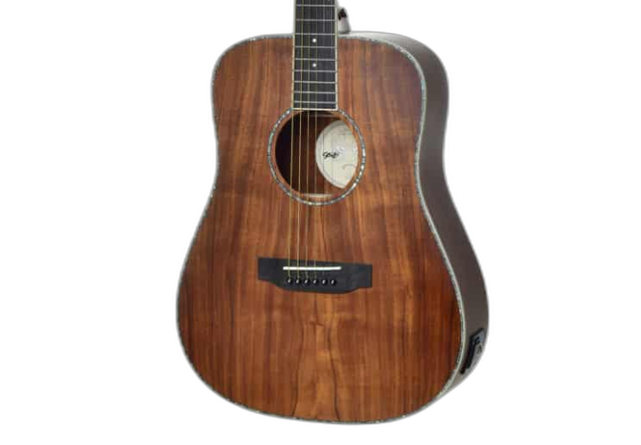 Headstock com Hardware Cromado e Detalhes Abalone