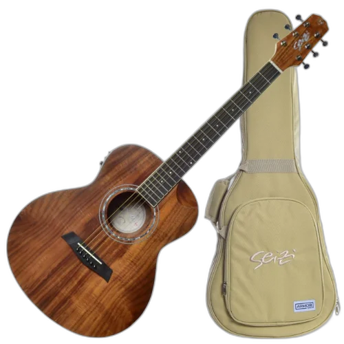 Violão Eletroacústico Seizi Mini Nagoya Koa com Captador Seizi Cordas de Aço Madeira Koa Laminado e Bag 10360333