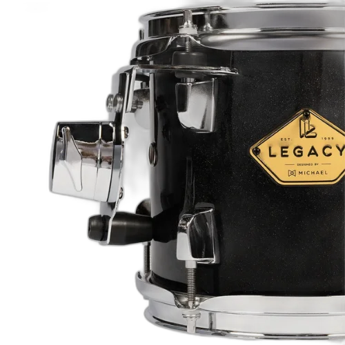 Bateria Acústica Michael Legacy DML422 Sparkle Black SBK com Ferragens e Banco
