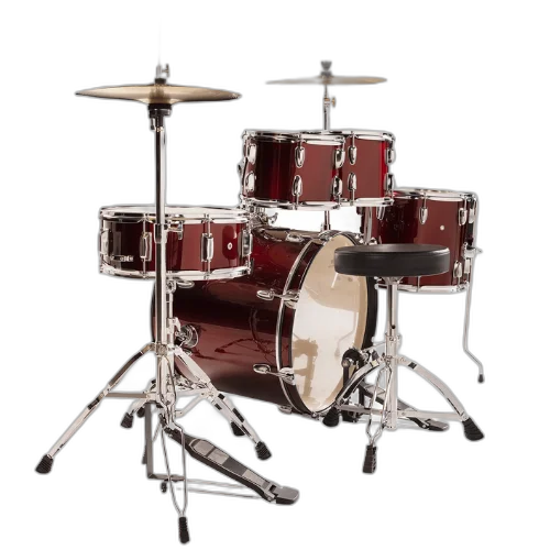 Bateria Michael Trinity DMT220 Gold Bright 20" com Pratos Hi-Hat Crash Banco Pedal Baquetas e Ferragens Inclusas