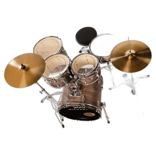 Bateria Michael Trinity DMT318 18" Matte Okey com Pratos Hi-Hat Crash Banco Pedal Baquetas e Ferragens Inclusas