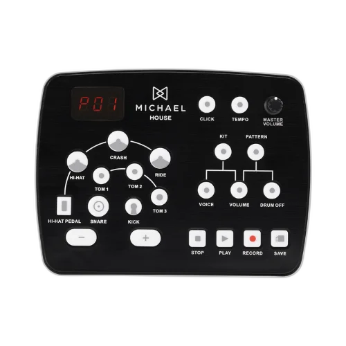 Bateria Eletrônica Michael House DMX270 com Módulo Customizável e Acessórios para Estudo Silencioso