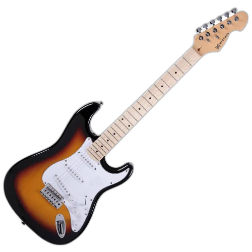 Guitarra Michael Advanced GM227N AB Vintage Sunburst VS com Captadores Single Coil Tarraxas Blindadas e Ponte Tremolo