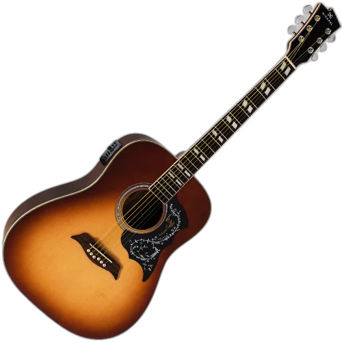 Violão Eletroacústico Michael Galaxy VM925DT SS (Sunburst Satin) com Tampo Spruce Pré Michael 4 Bandas Tarraxas Douradas Encordoamento Aço e Acabamento Diferenciado