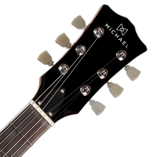 Guitarra Michael Strike GM750N Cherry Sunburst CS com Captadores Humbucker Vintage Tarraxas Vintage e Ponte Fixa com Tailpiece