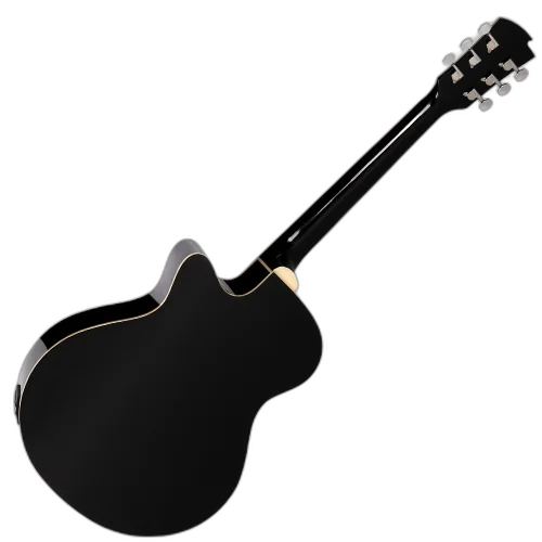 Violão Eletroacústico Michael Mini Jumbo VMA320 NA (Natural) com Tampo Linden Pré Michael 3 Bandas Tarraxas com Borboletas Filete Múltiplo ABS e Encordoamento Aço