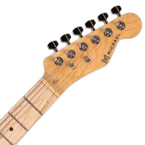 Guitarra Michael GM385N AB Antique Blue com Corpo Basswood Braço Hard Maple e Captadores Single Coil Lipstick SS