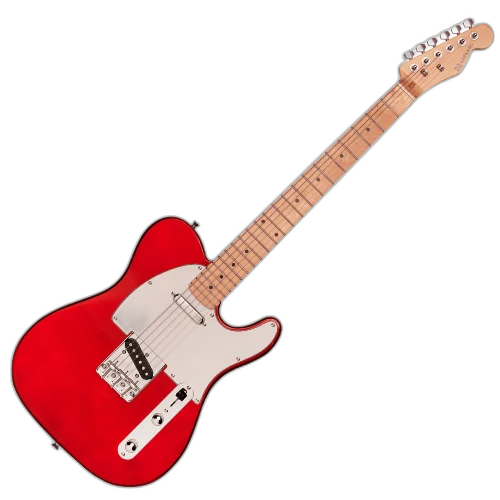 Guitarra Michael GM385N RD Red com Corpo Basswood Braço Hard Maple e Captadores Single Coil Lipstick SS