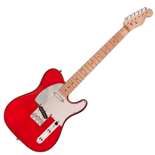 Guitarra Michael GM385N MRD Metallic Red com Corpo Basswood Braço Hard Maple e Captadores Single Coil Lipstick SS