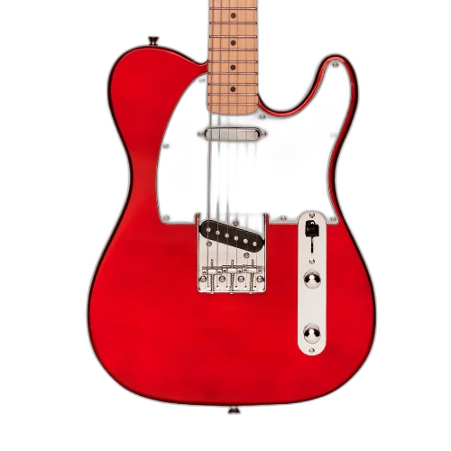 Guitarra Michael GM385N MRD Metallic Red com Corpo Basswood Braço Hard Maple e Captadores Single Coil Lipstick SS
