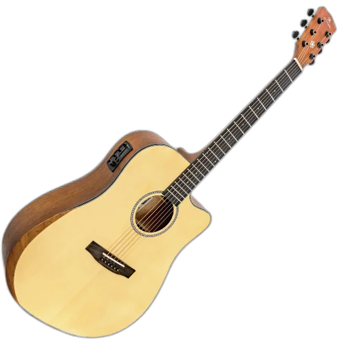 Violão Eletroacústico Michael Cosmic VMC230 ST (Satin) com Tampo Spruce Pré Michael Effex Tarraxas Matte Black Die Cast Encordoamento Aço e Acabamento Open Pore