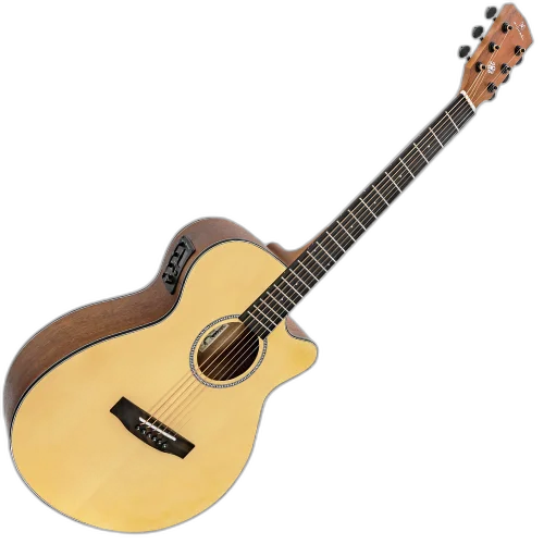 Violão Eletroacústico Michael Cosmic VMC220 ST (Satin) com Tampo Spruce Pré Michael Effex Tarraxas Matte Black Die Cast Encordoamento Aço e Acabamento Open Pore