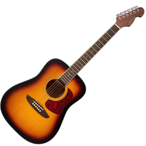 Violão Eletroacústico Michael Venice VMV570 SB (Sunburst) com Tampo Spruce Pré Michael Cleverly Tarraxas Matte Black Die Cast Encordoamento Aço e Acabamento Open Pore