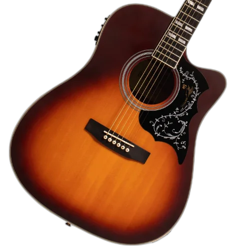 Violão Eletroacústico Michael Folk Freebird VMF430 SS (Sunburst) com Tampo Spruce Pré Michael Effex Tarraxas Die Cast Encordoamento Aço e Acabamento Brilhante