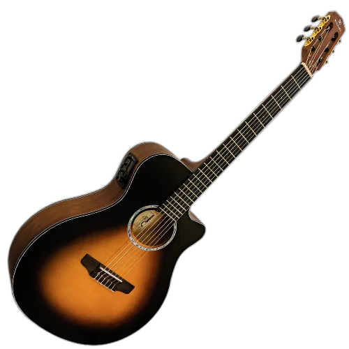 Violão Eletroacústico Michael Stellar Slim VMS270 Sunburst com Tampo Spruce Fundo e Laterais Mahogany Braço Nato Escala Black Richnite HPL e Equalizador Michael Effex
