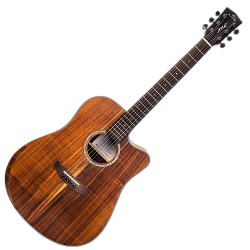 Violão Eletroacústico Michael Imperial Top Solid VMI530 Folk Aço Cutaway Koa com Tampo Koa Sólido Equalizador Michael DUO Captação Dupla e Armrest Comfort