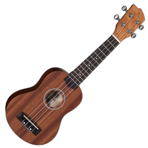 Ukulele Soprano Acústico Michael MK21 MH Mahogany com Tampo Mahogany Fundo e Laterais Mahogany Escala Blackwood e Cavalete Blackwood