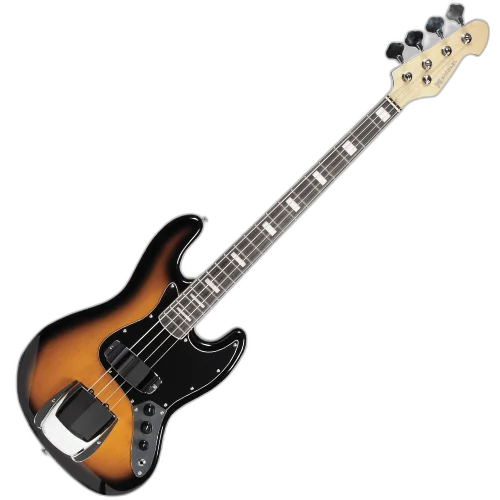 Contrabaixo Michael JB BM675N SK Sunburst Black com Corpo Basswood Captadores Single Coil e Tarraxas Cromadas