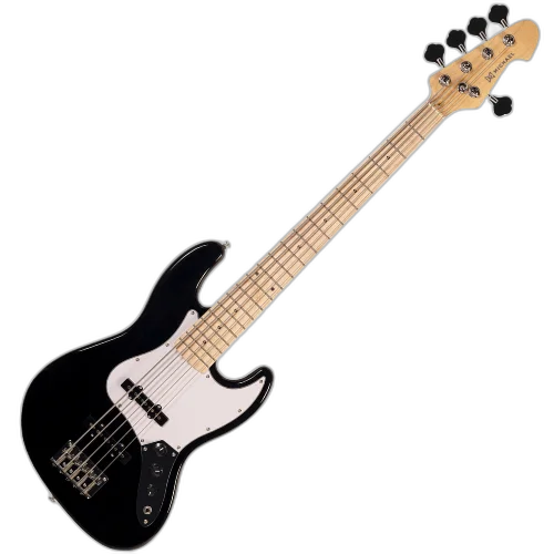 Contrabaixo Michael JB BMJ500 5 Cordas BK Black com Corpo Basswood Captadores Single Coil e Tarraxas Cromadas