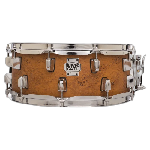 Caixa de Bateria Michael Powergate Birch PGB1455 FRD 14x5.5 Flame Birdseye com Fuste Hybrid Birch/Poplar Aros Power Hoop e Esteira 20 Fios