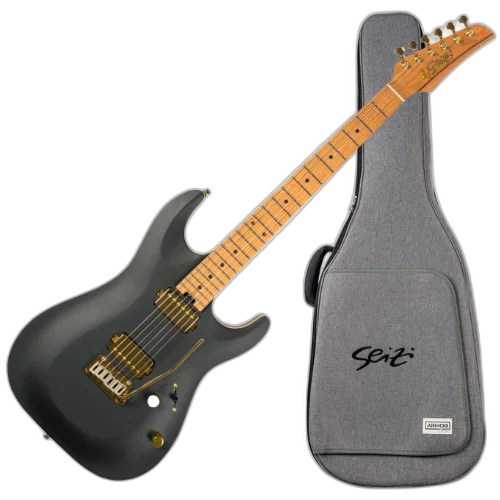 Guitarra Seizi Katana Aura HH RM Blackout Mist com Captadores Seizi Aura HH Equalizador Seizi Aura com Afinador Integrado e Acabamento Blackout Mist`e Bag 10361289