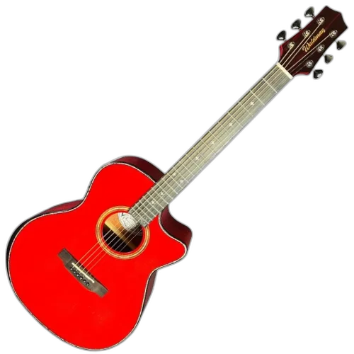 Violão Eletroacústico Waldman GCEX-1841 RD Vermelho Brilhante Grand Auditorium com Tampo Solid Spruce Pré EQ-4RTX e Bag