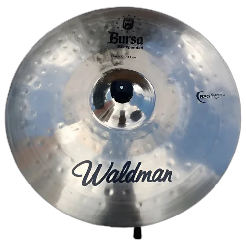 Prato de Bateria Waldman Bursa Crash 17" BURCR17 com Liga B20 Som Brilhante e Definido Acabamento Tradicional para Ataque Rápido e Sustain Médio