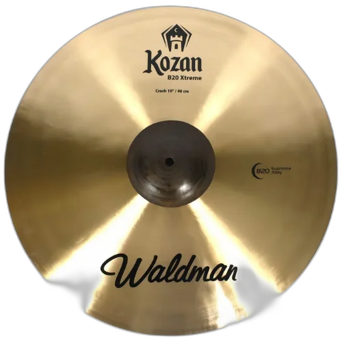 Prato de Bateria Waldman Kozan Ataque Crash 19" KOZ-CR19 com Liga B20 Ataque Explosivo e Som Penetrante Acabamento Natural