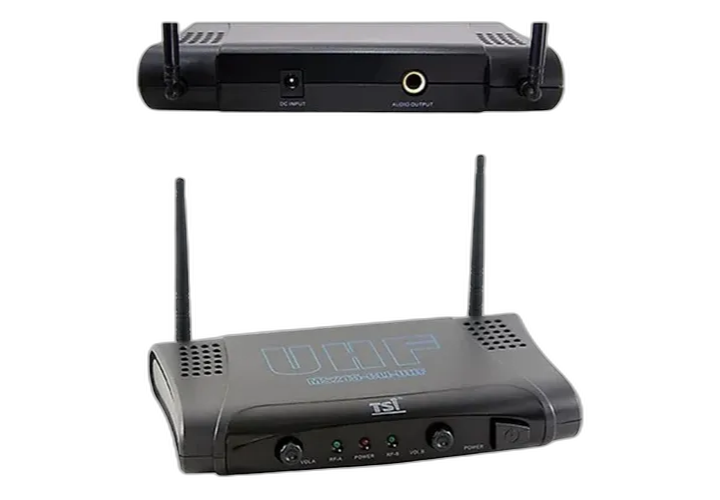 Receptor Duplo UHF com Display LCD