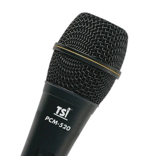 Microfone com Fio TSI PCM 520 Condensador Unidirecional Cardioide com Chave Magnética e Cabo Balanceado