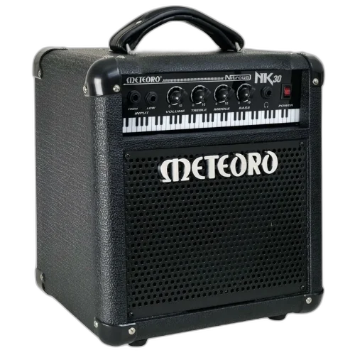 Amplificador Meteoro Nitrous NK30 30W 8 Polegadas para Teclado com Falante 8" Tweeter Piezo Entrada Hi/Low e Saídas para Caixa Externa Fones e Linha para Estudos e Apresentações