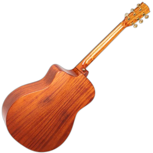 Violão Acústico Aço Marquês VA-203 MG AC Mahogany Brilho com Corpo Grand Auditorium Cutaway Todo Maciço e Tampo Mahogany