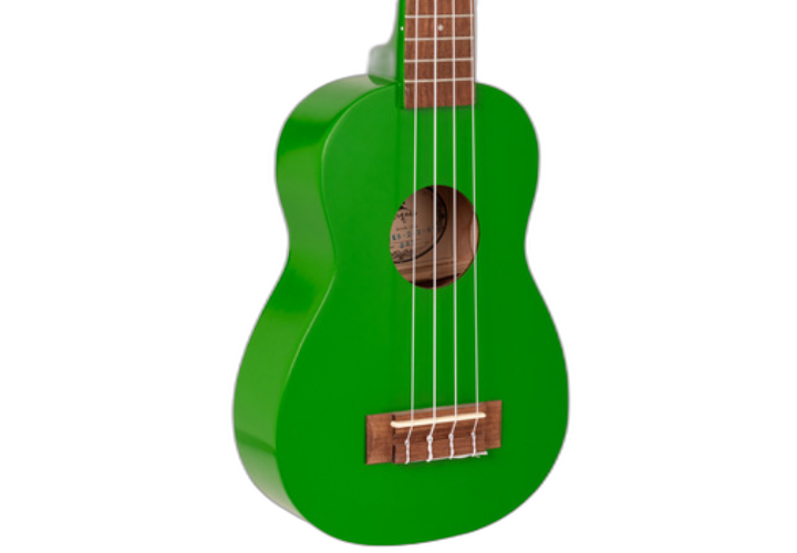 Corpo Ukulele Soprano Verde Fosco em Sapele