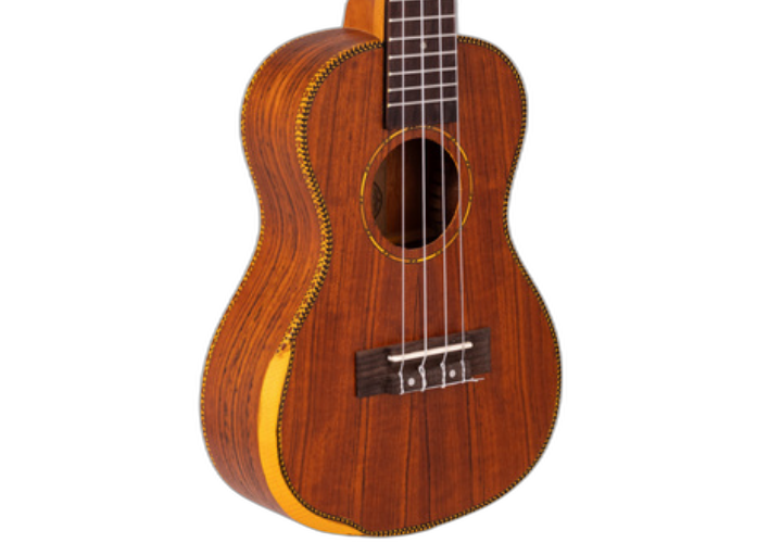 Corpo Ukulele Concerto Anatômico em Koa Natural Fosco