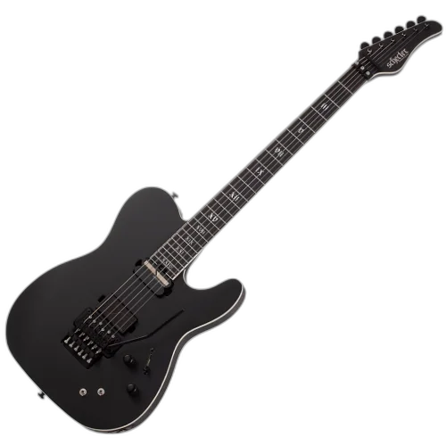 Guitarra Schecter PT FR-S SLS Elite Evil Twin SBK Satin Black com Corpo em Swamp Ash Reforço de Carbon Fiber Escala em Ébano Compound Radius Captadores Fishman Fluence Modern Ceramic 1383