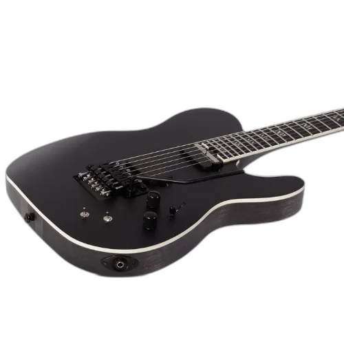 Guitarra Schecter PT FR-S SLS Elite Evil Twin SBK Satin Black com Corpo em Swamp Ash Reforço de Carbon Fiber Escala em Ébano Compound Radius Captadores Fishman Fluence Modern Ceramic 1383