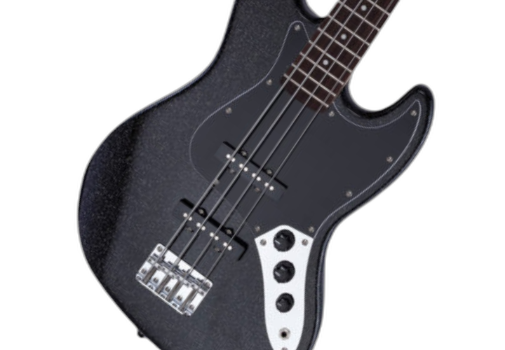 Corpo Jazz Bass Black Sparkle com Captadores SS