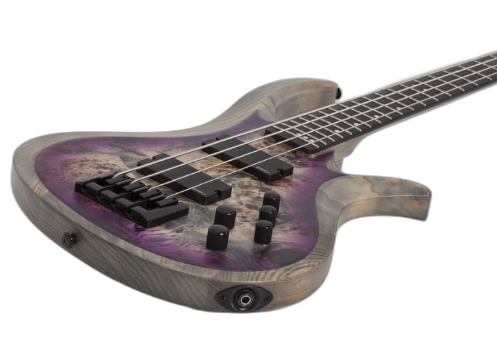 Corpo Swamp Ash com Topo Burl Exótico e Acabamento Aurora Burst